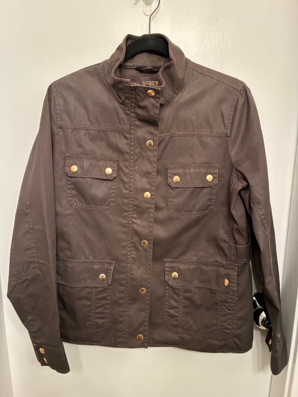 J. Crew Relaxed Boyfriend Field Jacket Olive Green Jacket Sz. Medium